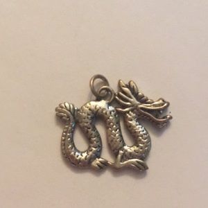 Silver Dragon Charm for Necklace